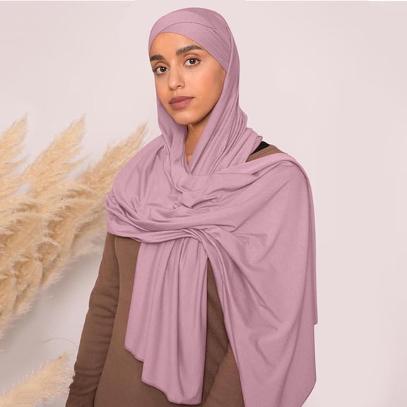 IDALL Scarf for Women,Head Scarf Muslim Head Scarf Solid Color Long Scarf Wrap Scarves Cotton Scarf For Women Fashion Hair Scarf,Scarves for Women Lightweight G