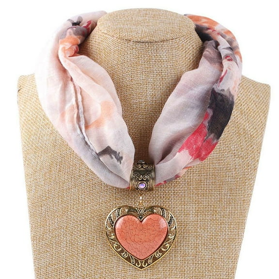 IDALL Scarf for Women,Scarves for Women Lightweight Women Boho Beach Shawl Heart Love National Style Casual Wrap Soft Necklace Scarf Neck Scarf,Travel Scarf Orange
