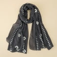 thumbnail image 1 of IDALL Scarf for Women,Scarves for Women Lightweight Women Fashion Thin Plain Embroidered Cotton And Linen Long Scarf Neck Scarf,Travel Scarf Dark Gray, 1 of 5