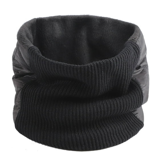 IDALL Scarf for Women,Neck Gaiter Winter Wool Knitted Neck Scarf Warm Scarf Mens And Womens Neck Scarf Keffiyeh,Neck Scarf Black