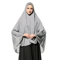 thumbnail image 1 of IDALL Scarf for Women,Scarves for Women Lightweight Women's Prayer Khimar Ready to Wear Long Hijab with Under Scarf Neck Scarf,Travel Scarf Grey L2, 1 of 2