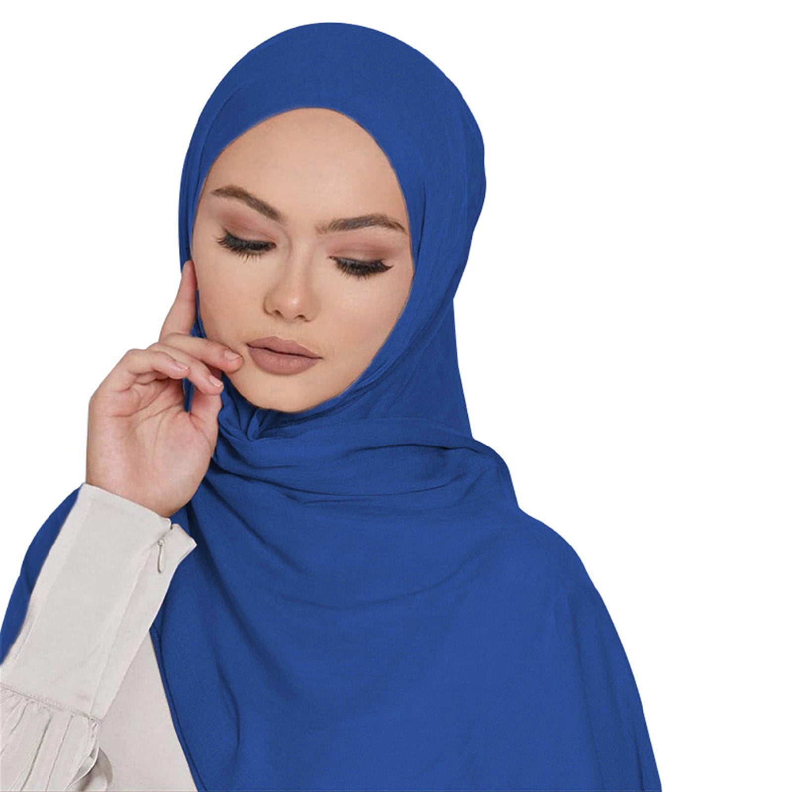 blue chiffon hijab