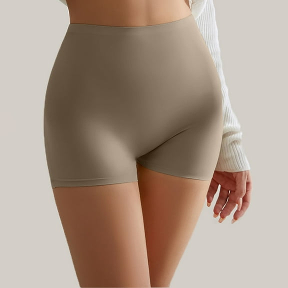 IDALL Shapewear Tummy Control Seamless Underwear for Women Panties Non Crimping Cotton Silk Wearable Leggings Shapewear Shorts Anti Chafing Underwear B XL