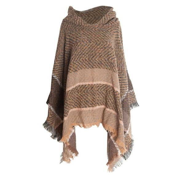 IDALL Shawl Wraps for Women,Ponchos Womens Autumn And Winter Warm Scarf Shawl Cotton Scarf Tassel Multi Color Plaid Shawl Multifunctional Belt Hat Women's Scarves & Wraps C