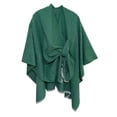 thumbnail image 1 of IDALL Shawl Wraps for Women Scarf for Women Womens Large Front Poncho Sweater Wrap Topper Knitted Elegant Shawls Cape For Fall Winter Pashmina Wraps Ponchos for Women Green One Size, 1 of 3