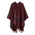 thumbnail image 1 of IDALL Shawl Wraps for Women Scarf for Women Womens Stripe Color Blocking Color Blocking Windproof Warm Fashion Cloak Shawl Cardigan Shawl Pashmina Wraps Ponchos for Women C One Size, 1 of 2