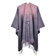 IDALL Shawl Wraps for Women,Ponchos Women's Shawl Wrap Poncho Sweater Open Front Cape For Fall Winter Women's Scarves & Wraps Dark Gray