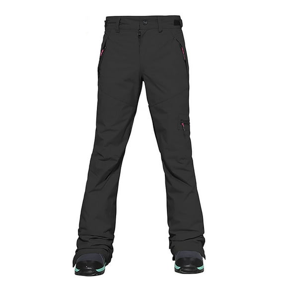IDALL Ski Pants Women Sweatpants Women Women's Winter Insulated Snow Pants Windproof Ski Snowboard Pant For Outdoor Snow Pants Winter Pants Black L