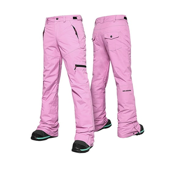 IDALL Ski Pants Women Sweatpants Women Women's Winter Insulated Snow Pants Windproof Ski Snowboard Pant For Outdoor Snow Pants Winter Pants Purple M