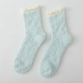 thumbnail image 1 of IDALL Socks for Women,Crew Socks Fuzzy Socks For Women With Grips Plush Fuzzy Socks Sleep Cozy Socks Sleep Socks Winter Soft Fluffy Sock Ankle Socks,No Show Socks Green, 1 of 2