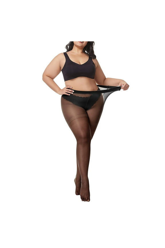 Socks for Women,Thigh High Stockings Women's Plus Size 15D XXXL Nylon IIcrease Sexy Breathable Elastic Thin Oversized Stockings Sheer Black Tights,Stockings Black