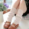 thumbnail image 1 of IDALL Socks for Women,Crew Socks Fashion Women Winter Warm Leg Warmers Knitted Crochet Long Socks Ankle Socks,No Show Socks Beige, 1 of 7