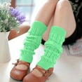 thumbnail image 1 of IDALL Socks for Women,Crew Socks Fashion Women Winter Warm Leg Warmers Knitted Crochet Long Socks Ankle Socks,No Show Socks Green, 1 of 7