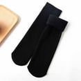 thumbnail image 1 of IDALL Socks for Women,Crew Socks Women Casual Solid Plush Socks Warm Thickened Socks Ankle Socks,No Show Socks Black, 1 of 4