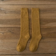 IDALL Socks for Women,Knee High Stockings Womens To Keep Warm Sock High The Knee Lightweight Cotton Socks Thigh High Socks,Scrunch Socks A