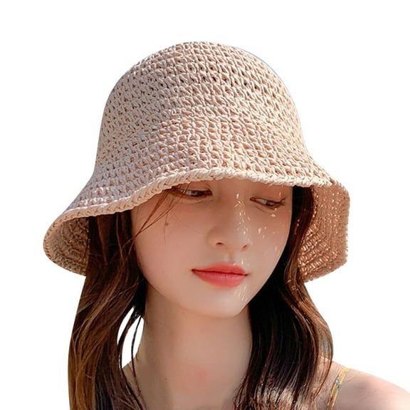IDALL Straw Hat Bucket Hat Womens Criss Ponytail Hat Baseball Cap High Messy Bun Ponycap Hats Quick Drying Hat Visor Hats Summer Hats Pink M