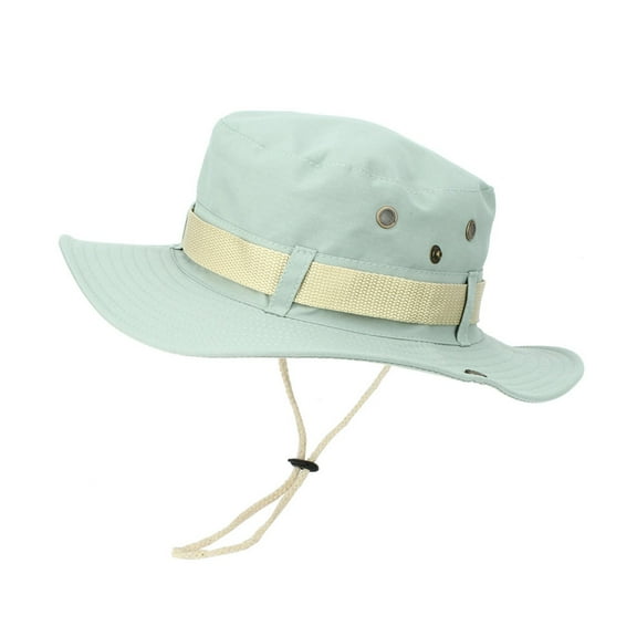 IDALL Straw Hat Sun Hats Bucket Hat Wide Brim Sun Hat Boonie Hats Fishing Hiking Outdoor Hats for Men and Women Beach Hat Visor Hats Mint Green One Size