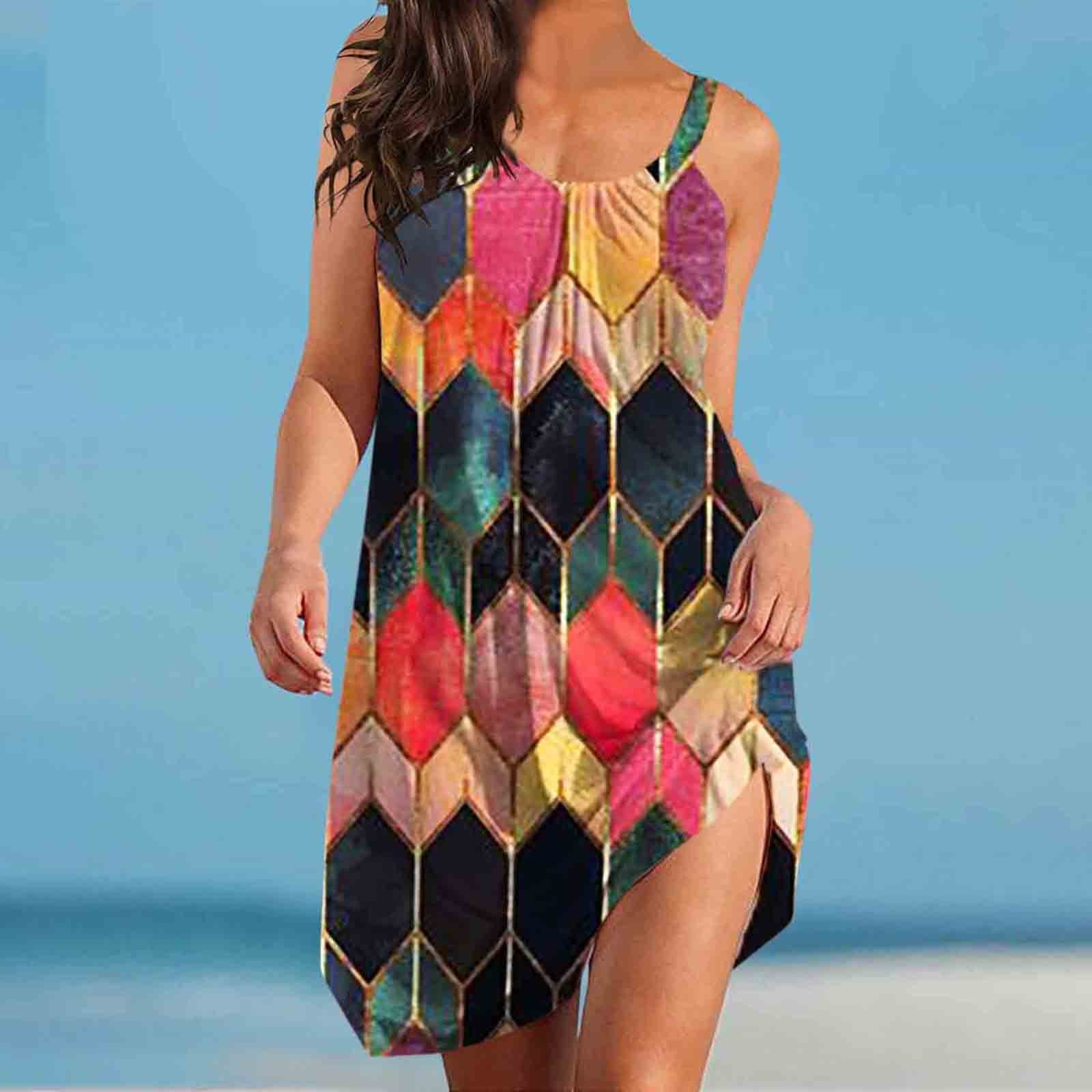 IDALL Summer Dresses,Sundresses for Women Women's Fashion Sexy ...