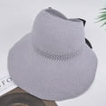 thumbnail image 1 of IDALL Sun Hats Visor Hats Women Ladies Summer Hat Floppy Beach Sunscreen Cycling Adjustable Cap Straw Hat Hats for Women Summer Hats Gray One Size, 1 of 2