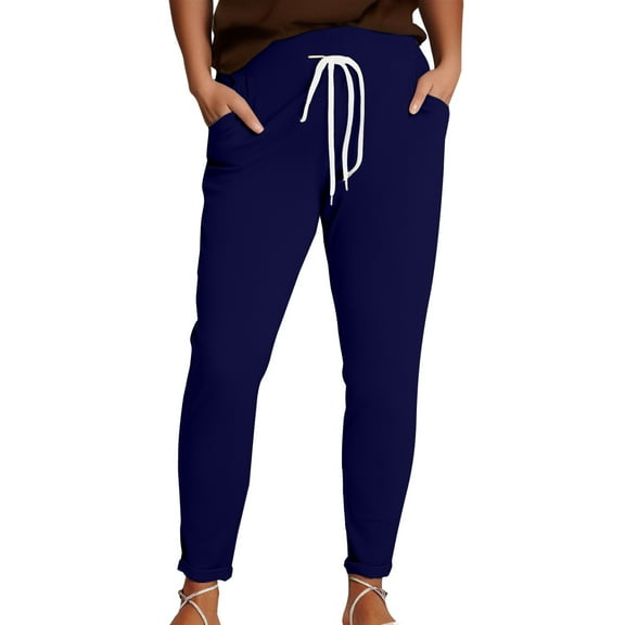 IDALL Sweatpants Women Joggers for Women Women's Pants With Elastic Waistband And Drawstring Pants Sports Pants Training Pants Lounge Pants Women Baggy Pants Navy L