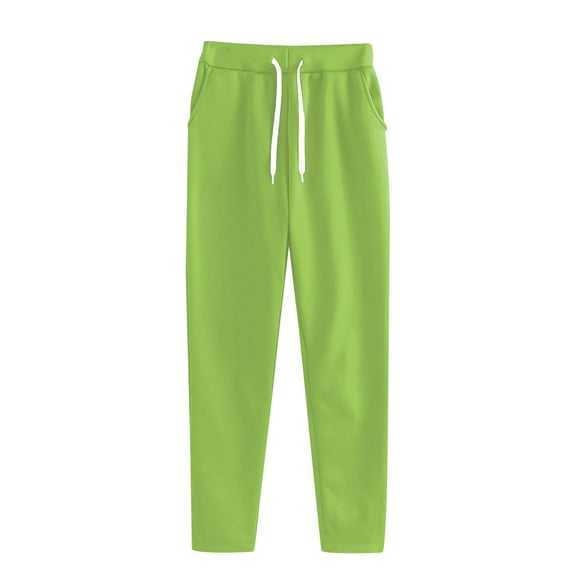 IDALL Sweatpants Women Lounge Pants Women's Autumn And Winter Fashion Plus Size Casual Sports Pants Joggers for Women Cotton Pants Army Green L