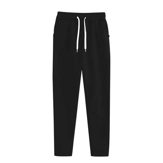 IDALL Sweatpants Women Lounge Pants Women's Autumn And Winter Fashion Plus Size Casual Sports Pants Joggers for Women Cotton Pants Black M