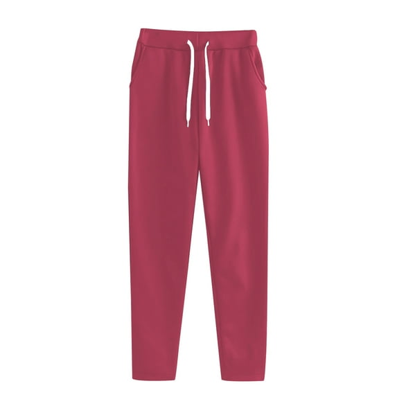 IDALL Sweatpants Women Lounge Pants Women's Autumn And Winter Fashion Plus Size Casual Sports Pants Joggers for Women Cotton Pants Hot Pink 4XL