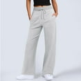 thumbnail image 1 of IDALL Sweatpants Women Wide Leg Sweatpants Women High Waisted Wide Leg Sweatpants Baggy Straight Leg Yoga Track Pants Lightweight Comfy Pants W/Pockets Yoga Pants Women Baggy Pants Gray L, 1 of 9