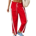 thumbnail image 1 of IDALL Sweatpants Women Wide Leg Pants Woman Womens Casual Pants Loose Fit High Waisted Travel Work Sweatpants With Pockets Baggy Pants High Waisted Pants Red M, 1 of 8