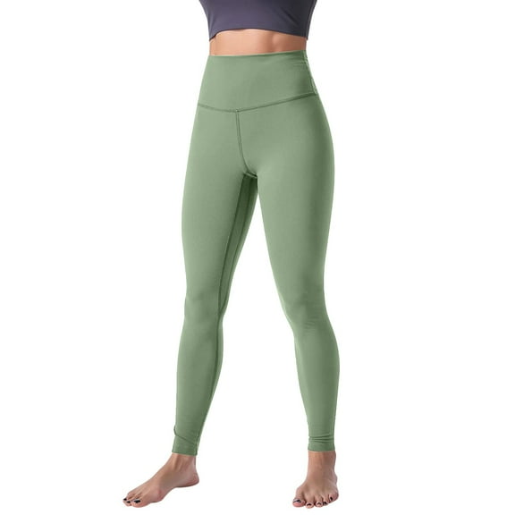 IDALL Sweatpants Women Yoga Pants Women's Solid Color Fashionable Casual Sports Hip Lifting High Elastic Tight Yoga Pants Lounge Pants High Waisted Pants Mint Green S