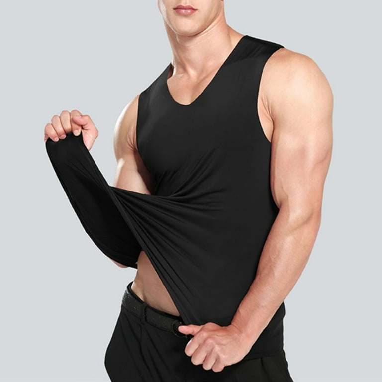 IDALL Tank Tops Men Compression Shirt Men Sleeveless Shirts for