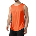 thumbnail image 1 of IDALL Tank Tops Men Mens T-Shirts Sleeveless Shirts for Men Sleeveless Quick Drying Tights Sweat Basketball Training Sports Wear Top Sports Vest Comfort Colors Tshirt Orange 3XL, 1 of 5