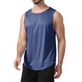 thumbnail image 1 of IDALL Tank Tops Men Mens T-Shirts Sleeveless Shirts for Men Sleeveless Quick Drying Tights Sweat Basketball Training Sports Wear Top Sports Vest Comfort Colors Tshirt Navy 3XL, 1 of 5