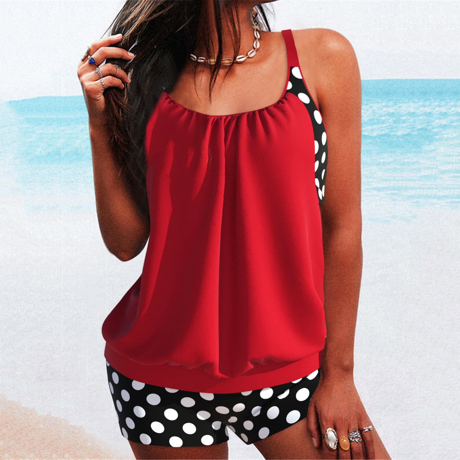 IDALL Tankini Swimsuits,Bathing Suit Twist High Waisted Bikini Sexy