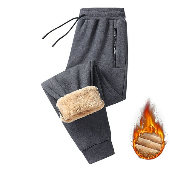 IDALL Thermal Leggings Hiking Pants Autumn Winter Casual Solid Color Elastic High Waist Home Workout Pockets Trousers Pants Work Pants High Waisted Pants Gray 5XL