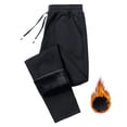 thumbnail image 1 of IDALL Thermal Leggings Hiking Pants Fashion Casual Pants Plus Fleece Thick Sweatpants Korean Version Work Pants High Waisted Pants Black 2 2XL, 1 of 4