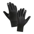 thumbnail image 1 of IDALL Thermal Winter Gloves-Fleece Lining Touch Screen Knit Stretchy Warm Gloves for Running Cycling Riding- Men Women Black 1 One Size, 1 of 8