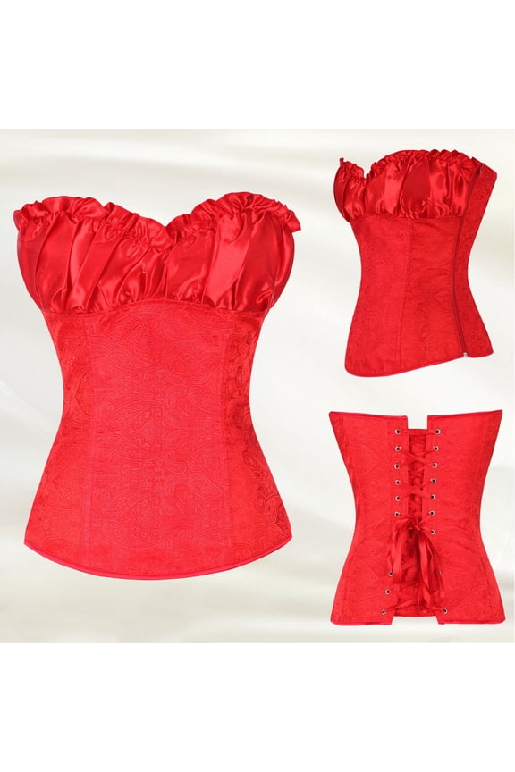 Thong Shapewear Tummy Control Tummy Control Shapewear Bodysuit Satin Corset Cutting Push-Up Belt Waist Trainer Burner Strapless Shapewear Bodysuits for Women Tummy Control Red S