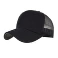 thumbnail image 1 of IDALL Trucker Hat Baseball Cap Fashion Women Men Adjustable Summer Solid Cap Hats Baseball Hat Shade Running Hat Hats for Women Black One Size, 1 of 1