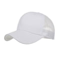 thumbnail image 1 of IDALL Trucker Hat Baseball Cap Fashion Women Men Adjustable Summer Solid Cap Hats Baseball Hat Shade Running Hat Hats for Women White One Size, 1 of 1