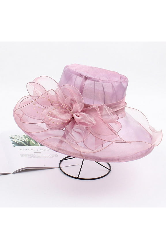 Trucker Hat,Baseball Cap Women's Organza Church Kentucky Derby Fascinator Bridal Tea Party Wedding Hat Golf Hat,Hats for Women Purple