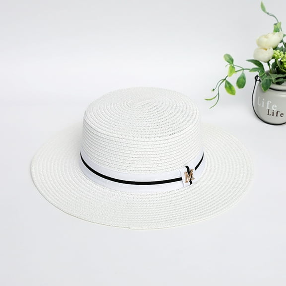 IDALL Visor Hat Sun Hat Women's Sunshade Oversized Eaves Sun Hat Outdoor Summer Sunscreen Dome Beach Hat Beach Hat Summer Hats A One Size