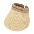 thumbnail image 1 of IDALL Visor Hats for Women Sun Hat Summer Outdoors Women Wide Brim Straw Hat Beach Golf Sun Hats Protection Travel Ponytail Sun Cap UPF 50+ Caps Straw Hat Hats for Women E One Size, 1 of 3