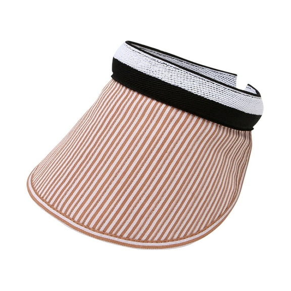 IDALL Visor Hats for Women Sun Hat Summer Outdoors Women Wide Brim Straw Hat Beach Golf Sun Hats Protection Travel Ponytail Sun Cap UPF 50  Caps Straw Hat Hats for Women F One Size