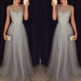 thumbnail image 1 of IDALL Wedding Guest Dresses,Prom Dresses Women Elegant Formal Party Mesh Sleeveless High Waist Sequins Shinning Wedding Prom Gown Long Dress Maxi Dresses,Formal Dresses,Graduation Dress Gray Dress L, 1 of 9