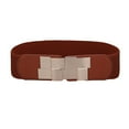 thumbnail image 1 of IDALL Western Belts Wide Belts Fashion Women Ladies Waist Belt Body Belt Wide Elastic Belt Dress Accessories Elastic Belts for Women Belts for Women Wine One Size, 1 of 1