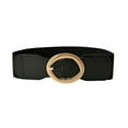 thumbnail image 1 of IDALL Western Belts Wide Belts Women Fashion Waist Belt Narrow Stretch Dress Belt Thin Buckle Leather Waistband Elastic Belts for Women Stretchy Belt Black One Size, 1 of 3
