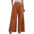 thumbnail image 1 of IDALL Wide Leg Pants Woman High Waisted Pants Wide Leg Tailored Pants For Women Casual High Waist Suit Pants Baggy Pants Womens Pants Red S, 1 of 8