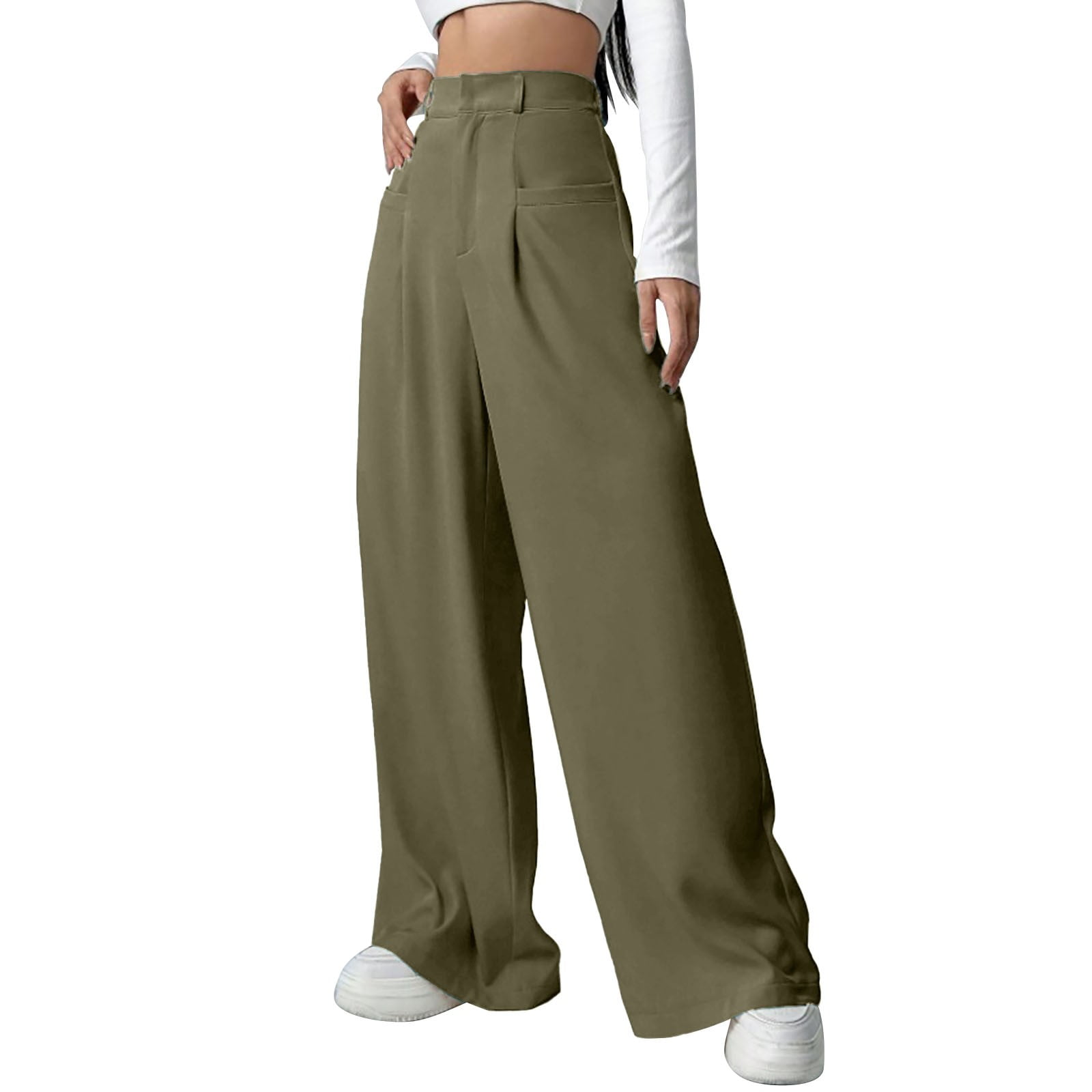 IDALL Wide Leg Pants Woman Lounge Pants Women Womens Casual Wide Leg ...