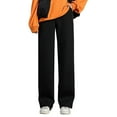 thumbnail image 1 of IDALL Wide Leg Pants Woman Sweatpants Women Warm Winter Fleece Thick Pants High Waist Cotton Fleece Wide Leg Trousers Pants for Women Womens Pants Black 2XL, 1 of 9